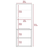 Mila Bathroom Cabinet, Two Interior Shelves, Two External Shelves, Single Door Cabinet -Smokey Oak B20091952