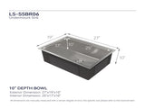 Stainless Steel Kitchen Sink, 27x19 Single Bowl, Undermount Handmade Sink in Brushed Nickel, with 88088733
