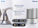 Bathroom Sink Faucet Brushed Nickel 2-Handle 360 Degree High Arc Swivel Spout Centerset 4 Inch 29805597