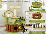 40" Jungle Theme Cat Tree - Washable Peach Skin Cover, Sisal Scratching Post & Interactive Toys 56262880