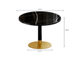 Round Modern Tulip Dining Table 31.5", Sintered Stone Top with Aluminum Alloy Edge, stainless steel W3316P457300