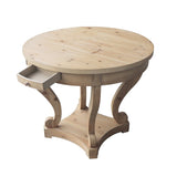 Curved Legs Farmhouse Style Small Size Round Dining Table End Table Side Table Coffee Table for W1435127092