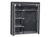 64" Portable Closet Storage Organizer Wardrobe Clothes Rack with Shelves Gray 48294238