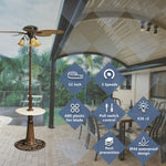 ZUN 52 In Light Ceiling Fan Lighting with table, Outdoor W997P192512