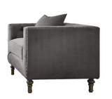 Sidonia Gray Velvet Chair W/Pillow B2726P411572