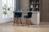 ZUN COOLMORE Counter Height Bar Stools Set 2 for Kitchen Counter Solid Wood Legs with a fixed height W153968289