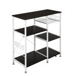 ZUN 35.5" Kitchen Baker's Rack Utility Storage Shelf Microwave Stand 3-Tier 3-Tier Table For Spice Rack 41555443