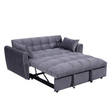 64.9 "3-in-1 foldable large size sofa bed, modern velvet double sofa, sofa bed with adjustable back, W2564P228261