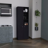 Grace Black 2-Door Kitchen Cabinet B062P175032