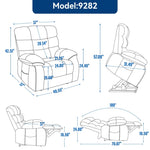 ZUN Lift Recliner Chair Heat Massage Dual Motor Infinite Position Up to 350 LBS Large Electric Power W1803P151609