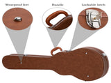 Hard-Shell Electric Guitar Case for GLP Style Electric Guitar Bulge Surface Brown 03553169