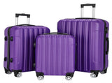 3-in-1 Multifunctional Large Capacity Traveling Storage Suitcase Luggage Set Purple 26825408