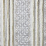 2pk Poly Printed Curtain Panel with Tufted Stripe White/Taupe 2-PK 50x95" B035P268154