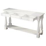 Console Table for Entryway Wood Sofa Table with Storage Drawers and Bottom Shelf for Hallway Living 33092026