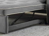 Modern 55.5" Pull Out Sleep Sofa Bed 2 Seater Loveseats Sofa Couch with side pockets, Adjsutable W119368697