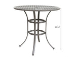 ZUN 42 Inches Cast Aluminum Round Bar Table B010119306