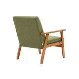 ZUN Accent Chairs Set of 2 with Table, Mid Century Modern Accent Chair, Wood and Fabric Armchairs W1539P205996