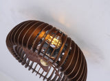 20" Semicircle Modern Flush Mount Fan Light,Ceiling Fans with Lights and Remote W3596P462048