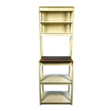 23.62" White and Rustic Brown color 5-Tier Bakers Rack for Kitchen with Storage, Coffee Bar, Kitchen W1412P230429