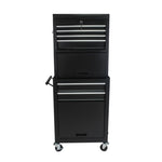 ZUN Tool Cabinet on Wheels, 6-Drawer Lockable Rolling Tool Chest w/ 4 Universal Wheels, 2 in 1 W110282271