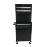 ZUN Tool Cabinet on Wheels, 6-Drawer Lockable Rolling Tool Chest w/ 4 Universal Wheels, 2 in 1 W110282271