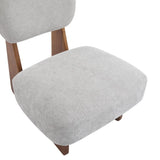 Modern Lounge Chair with Polyester Upholstery, Sturdy Wood Base With Walnut Finish, N767P241702L