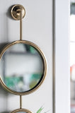 2 Circle Mirrors for Wall Decor, Unique Contemporary Wall Mirror for Living Room Bedroom W2078135186
