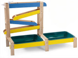 3-in-1 Kids Sand Water Play Table, Fir Wood Outdoor Sensory Activity Table with Faucet & 82841492