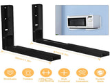 L-Shaped Microwave Wall Mount Shelf, Rust Resistant Carbon Steel Bracket with 35KG Weight Capacity, 70263892