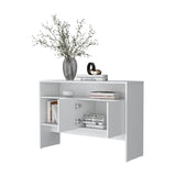Bylas Console Table in Melamine With Two Doors y Open Storage, White B128P237128