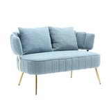ZUN COOLMORE Polyester Accent sofa Modern Upholstered Armsofa Tufted Sofa with Metal Frame, Single W1539140089