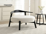 Upholstered Accent Chair, Modern Living Room Chairs, Reading Armchair for Sunroom Bedroom, Beige, N779P264850B