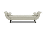 Alma Tufted Flared Arm Entryway Bench Taupe Polyester B2719P364405