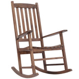 ZUN Outdoor Acacia Wood Rocking Chair Brown, Rustic Traditional Patio Rocker Chair 1 PC Single Pack W2640P207936