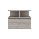 ZUN Adele Floating Nightstand with Drawer and Open Storage Shelves B200P188832