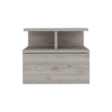 ZUN Adele Floating Nightstand with Drawer and Open Storage Shelves B200P188832