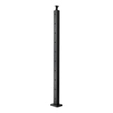 4-Pack 36x2x2 In Cable Railing Post, Pre-Drilled Holes, Black Stainless Steel with 30503766
