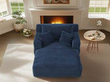 Indoor Single Chaise Sofa, Modern Corduroy Upholstery, No Assembly Required,Comfy Sleeper for Living W2339P477807
