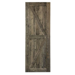 ZUN 30 in. x 84 in. Sliding Barn Door with 5FT Barn Door Hardware Kit & Handle ,K Frame,Solid Spruce 82569458