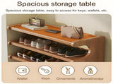 3 Tier Bamboo Shoe Rack, Free Standing Shoe Storage Organizer with Wood Grain Finish, Space Saving 21510435