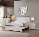 ZUN 1pc Farmhouse Style Four Drawer Chest Beige Finish Rustic Bedroom Solid Wood Wooden Furniture B011P234274