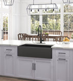 ZUN Inch White Farmhouse Sink Deep Apron Sink Undermount Farmhouse Kitchen Sink Single Farm Sink W928123626