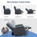 ZUN Recliner chair,360 degree rotating swing single sofa chair, equipped with soft cushion and backrest, W1521P265841