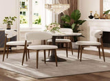 Dining Chairs Set of 2, Metal Kitchen Chairs with Modern Fabric Upholstered for Dining Room, Beige 49697766