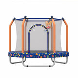 55-inch Trampoline for Kids Indoor & Outdoor Small Toddler Trampoline with Basketball Hoop W1163P288486