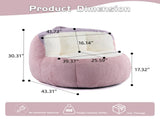 Oversized Bean Bag Chairs,Multicolor Faux Fur Couch Filled with Shredded Sponge,Large Lounger Sofa 63896610