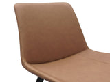 Modern PVC Upholstered Dining Chairs,Armless Side Chairs for Kitchen Dining Room, Set of 4, Grey & B347P613007