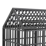 ZUN Heavy Duty Dog Cage pet Crate with Roof & window on roof 84941990