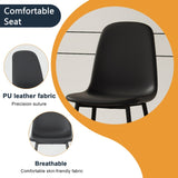 ZUN Modern Minimalist Black Dining Chair Set - Four Chairs per Box, Stable and Comfortable.Modern W1151P224750