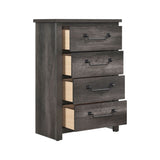 ZUN Gray Finish 4-Drawers Storage Chest 1pc Wooden Furniture Traditional Design B011P227526